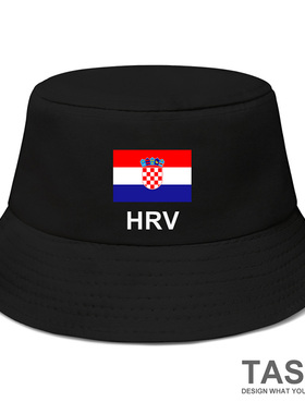 克罗地亚Croatia国家渔夫帽男女防晒帽遮阳学生帽子钓鱼帽设 无界