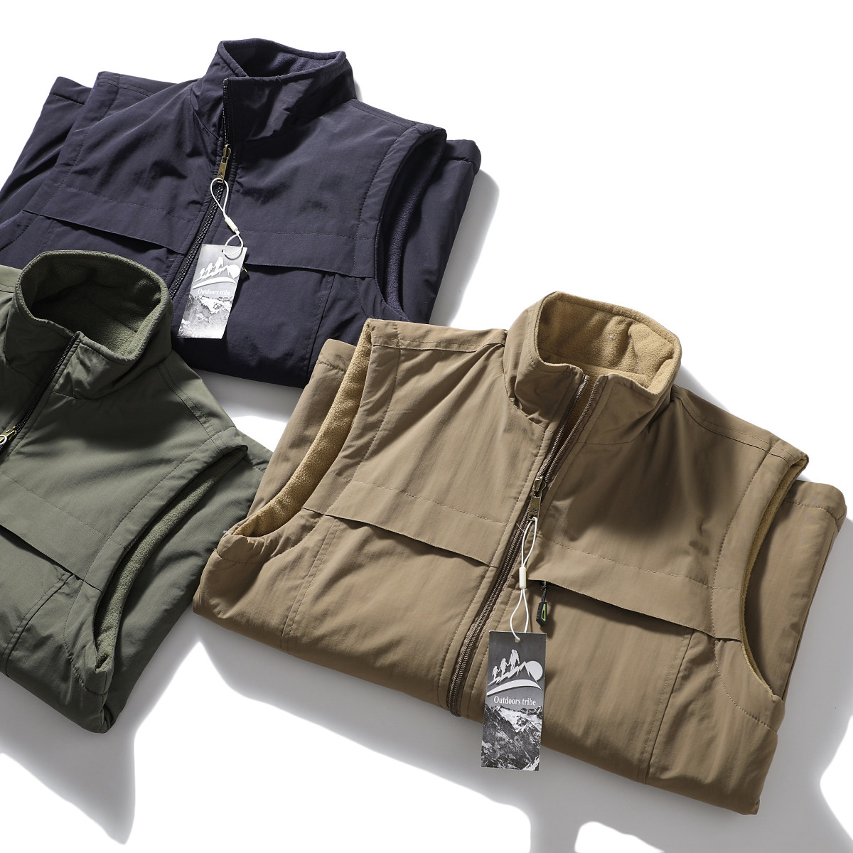 北欧户外！双面背心！梭织尼龙防水工装马甲男秋冬保暖摇粒绒外套,淘宝优惠券,粉丝福利购,淘宝优惠卷