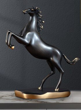 黄铜铜马马到成功领导办公室摆件轻奢家居装饰品办公桌高档礼品
