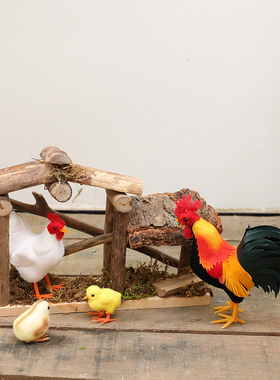 仿真摆件泡沫小鸡仔母鸡可爱