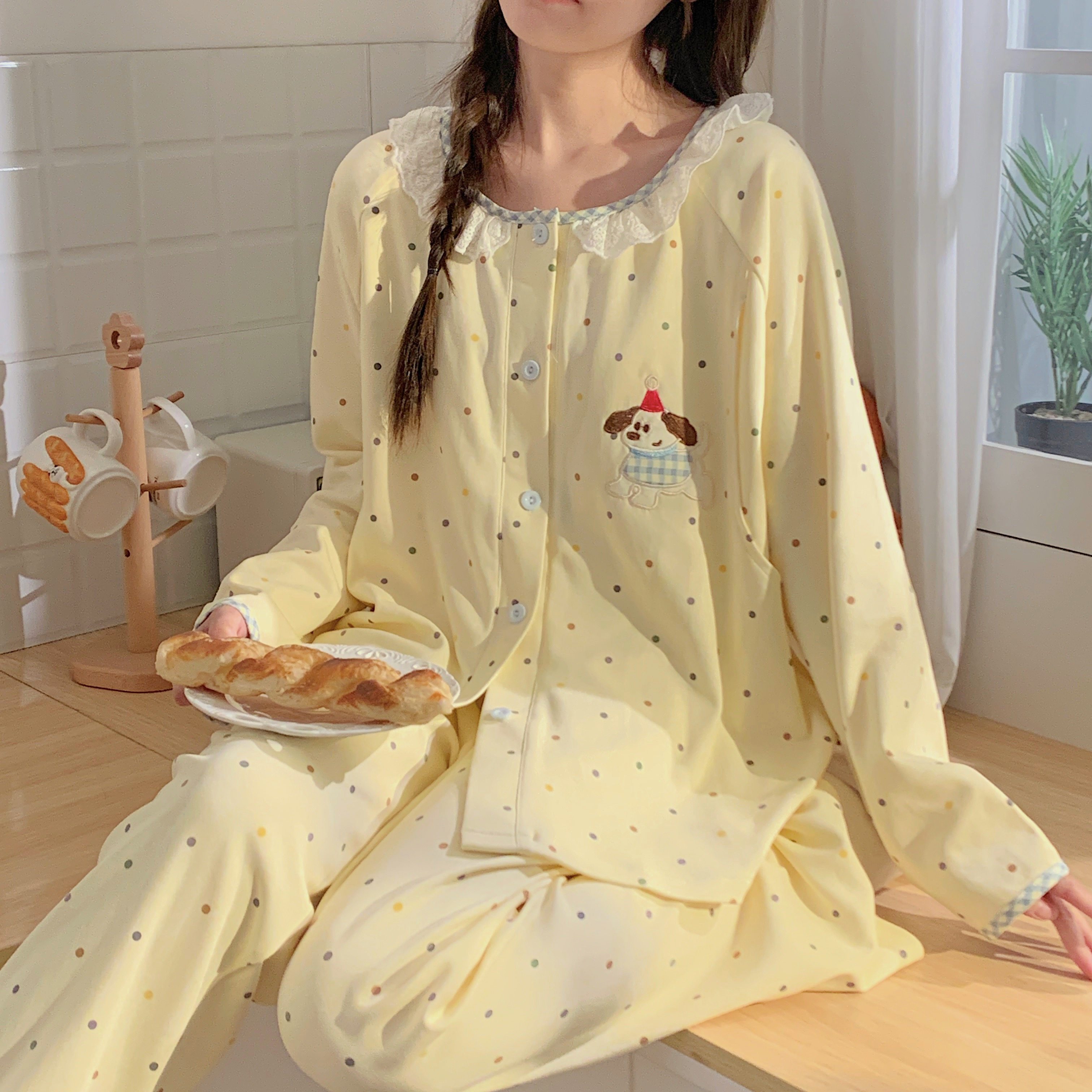 带胸垫月子服纯棉产后孕妇睡衣5月份产妇哺乳喂奶6家居服夏季薄款,淘宝优惠券,粉丝福利购,淘宝优惠卷