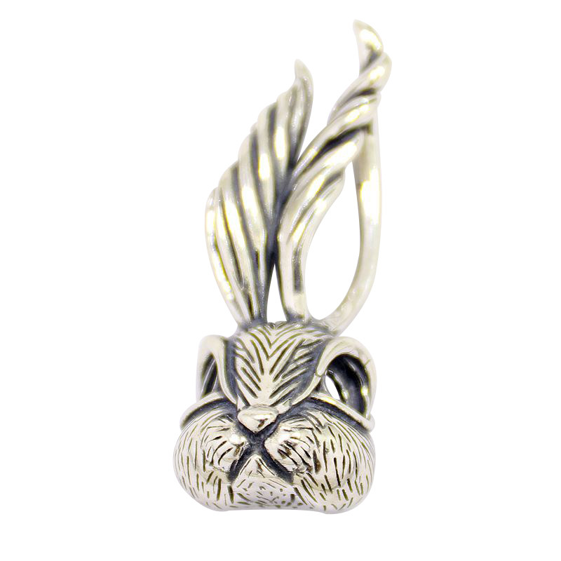 s925纯银吊坠空托复古男女款圆蜜蜡 祈禧珠宝项坠/吊坠