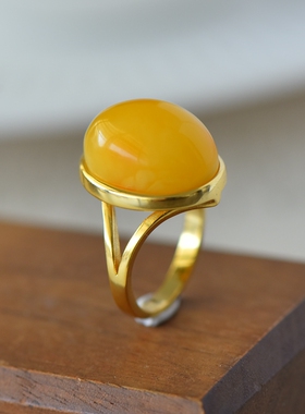 男女款S925纯银玉石镶嵌戒指空托