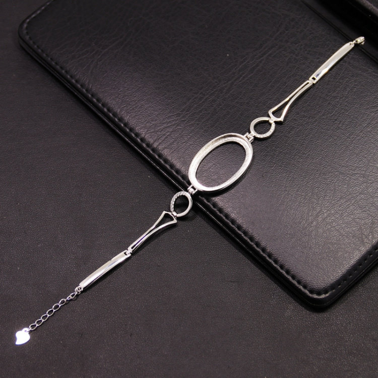 s925纯银空托欧款女士diy蜜蜡手镯 祈禧珠宝手链