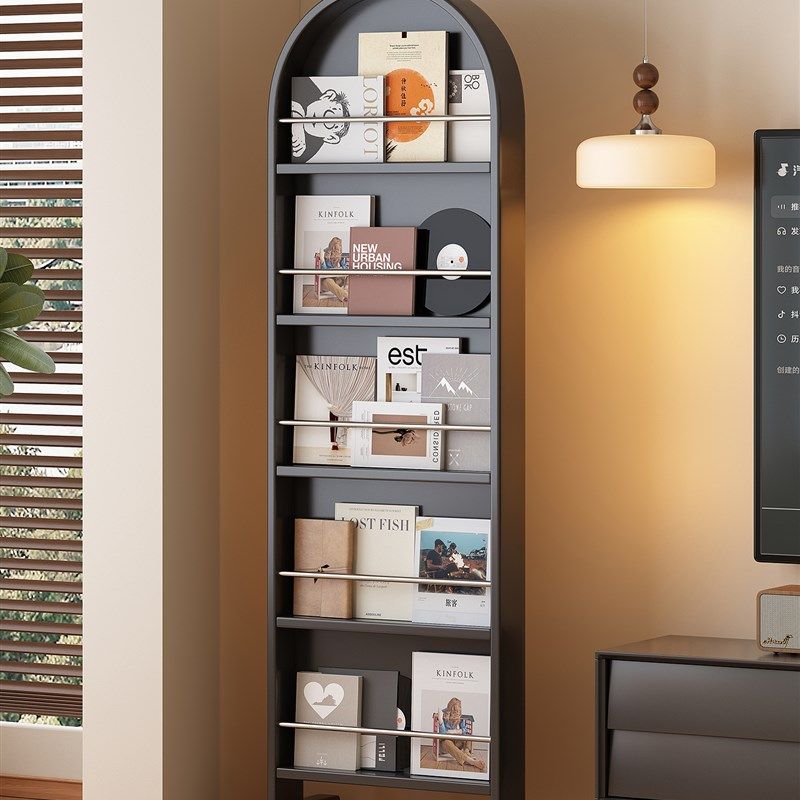 穿衣镜全身落地镜可移动实木中古风客厅杂志书架置物一体卧室镜子,淘宝优惠券,粉丝福利购,淘宝优惠卷