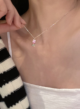 女生生日轻奢小众高级感银项链