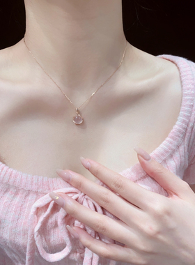 女轻奢小众玫瑰金高级银饰礼物