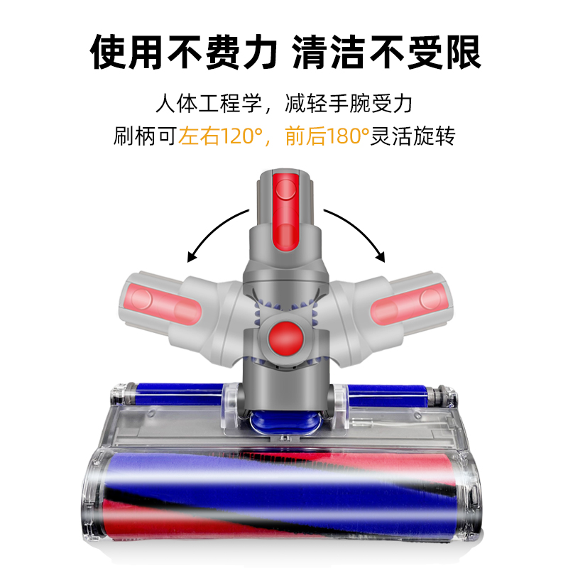 配戴森吸尘器V7/V8配件电动地刷10/11/12/15/G5地毯毛绒滚筒吸头-图2