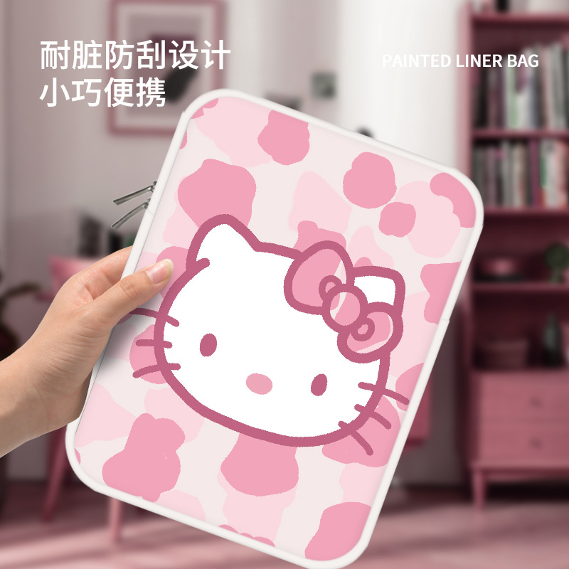 Hello Kitty电脑内胆包14寸女生IPAD适用联想air苹果macbook13笔记本华为15.6寸保护套惠普小米平板收纳包-图0