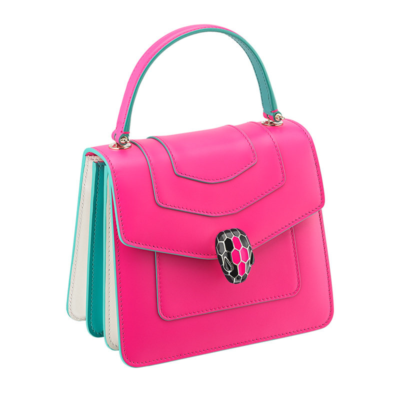 bvlgari 2020春夏粉色小牛皮单肩包 丰尚海外女士包袋