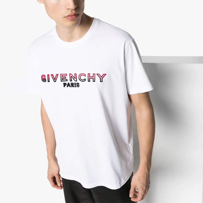 givenchy白色棉质男士短袖上衣 丰尚海外T恤