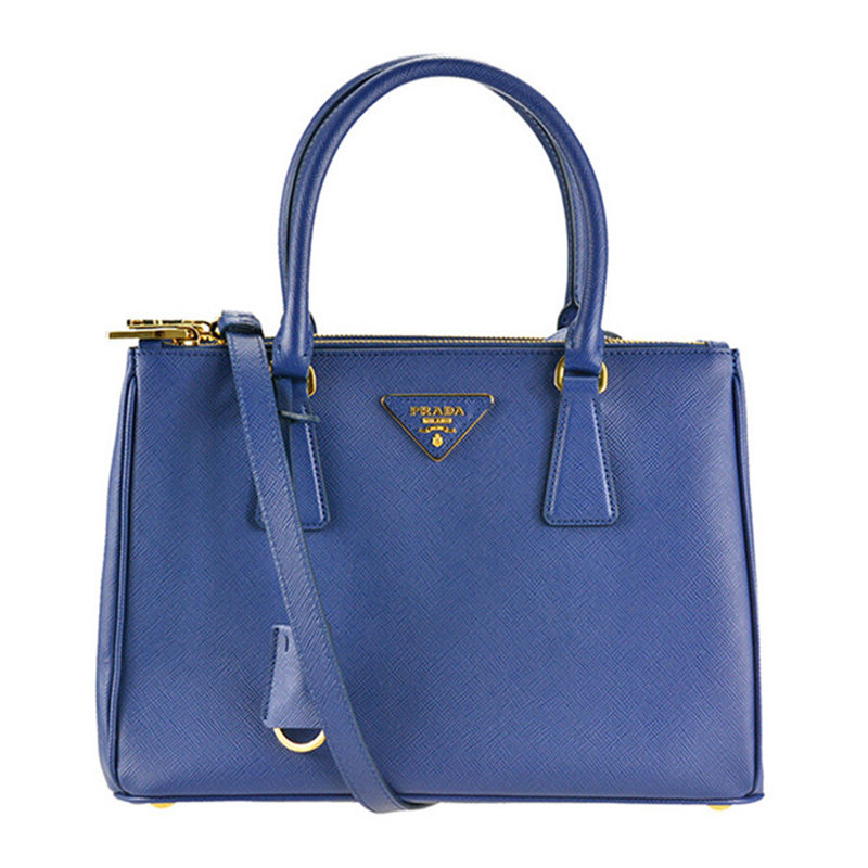 prada女士海蓝色牛皮小号斜挎包 丰尚海外女士包袋