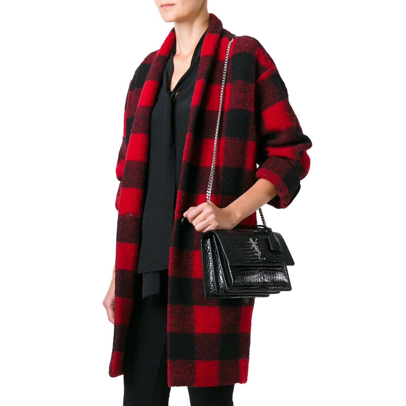 【直邮】圣罗兰新款鳄鱼压纹链条包 丰尚海外女士包袋