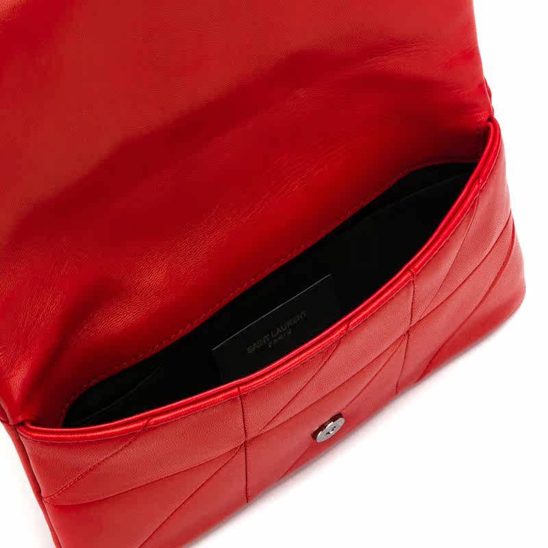 圣罗兰女士红色皮质单肩挎包 丰尚海外女士包袋