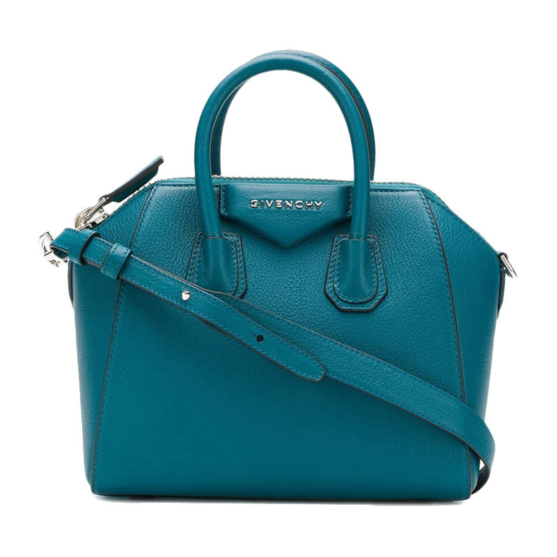 givenchy女士蓝色牛皮迷你手提包 丰尚海外女士包袋