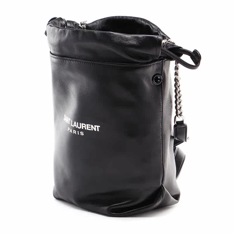 圣罗兰女士牛皮水桶金属链条挎包 丰尚海外女士包袋