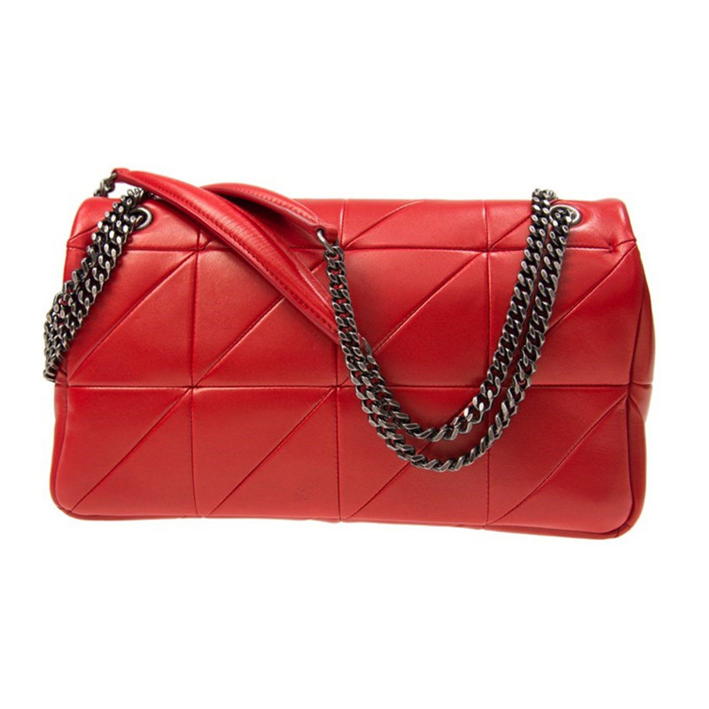 圣罗兰女士红色皮质单肩挎包 丰尚海外女士包袋