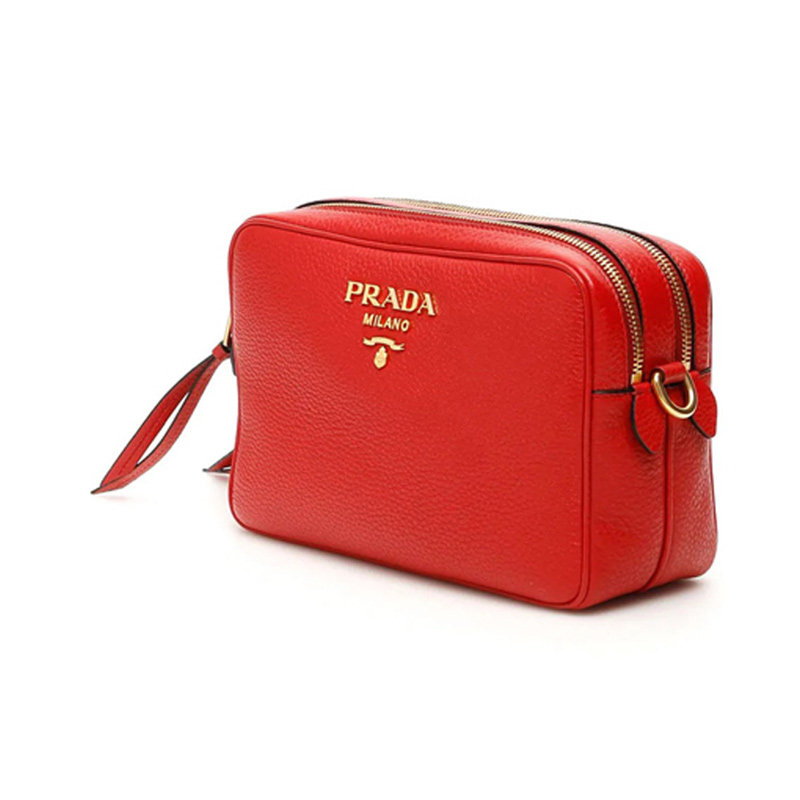 prada女士黑色牛皮单肩包 丰尚海外女士包袋