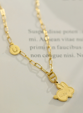 2023年新款生肖兔子项链女锁骨链