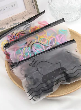 简约黑色韩版小皮套发绳