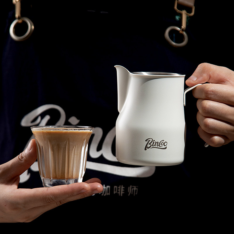 Bincoo意式咖啡打奶缸304不锈钢专业大肚打奶杯450ml拉花缸奶泡杯,淘宝优惠券,粉丝福利购,淘宝优惠卷