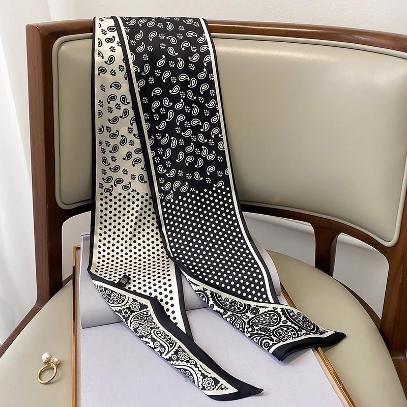 2025新款高级感搭西装衬衫系脖小领巾绑包腰果波点长条丝巾女腰带,淘宝优惠券,粉丝福利购,淘宝优惠卷