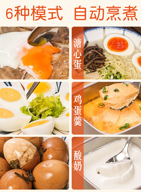 110v温泉蛋煮蛋器家用多功能预约蒸蛋器自动断电煮蛋神器早餐机