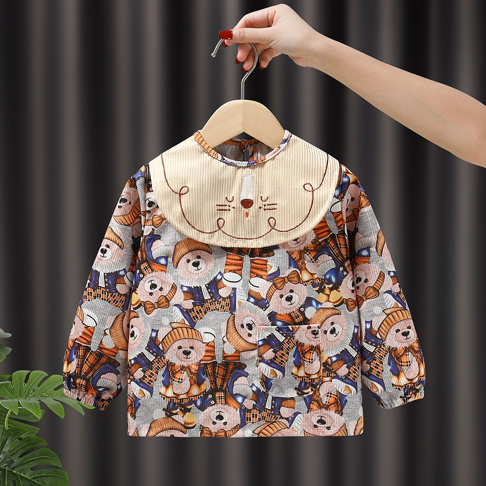 秋冬季宝宝罩衣防水防脏吃饭围兜2023新款儿童围裙反穿衣婴儿护衣,淘宝优惠券,粉丝福利购,淘宝优惠卷