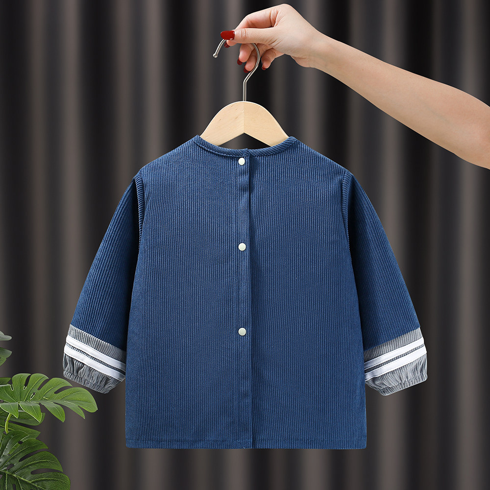 儿童罩衣秋冬灯芯绒防水防脏战斗机男宝宝罩衣吃饭围兜幼儿园外穿,淘宝优惠券,粉丝福利购,淘宝优惠卷