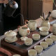 New Ru kiln ຄົບຊຸດຂອງຊຸດຊາ kung fu ສໍາລັບການຕ້ອນຮັບຫ້ອງການ