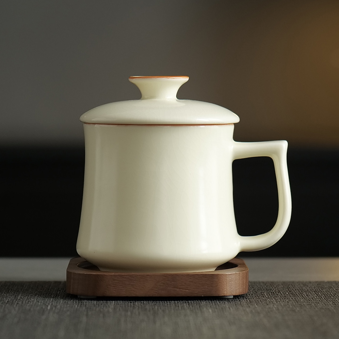 汝窑陶瓷水杯办公杯马克杯带盖茶杯礼盒装中秋节国庆定制伴手礼物,淘宝优惠券,粉丝福利购,淘宝优惠卷