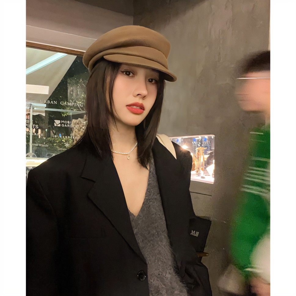 fever同款~黑色羊毛呢报童帽女秋冬帽子贝雷帽羊毡帽八角帽画家帽,淘宝优惠券,粉丝福利购,淘宝优惠卷