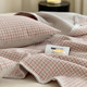 2026 new double-sided cotton yarn-dyed washed cotton bed cover four-season universal quilted thickened pure cotton anti-slip bed sheet