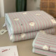 Korean double-sided cotton quilt cover three-piece machine washable quilted quilted non-slip bed sheet tatami kang cover