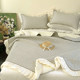 French lace style cotton bed cover for all seasons