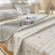 Three-piece bed cover set with one side made of cotton and one side made of milk velvet