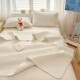 New double-sided cotton quilted bed cover single piece tatami mattress mat sand-washed thickened anti-slip bed sheet three-piece set