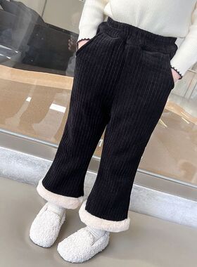 女童冬季裤子秋冬装儿童