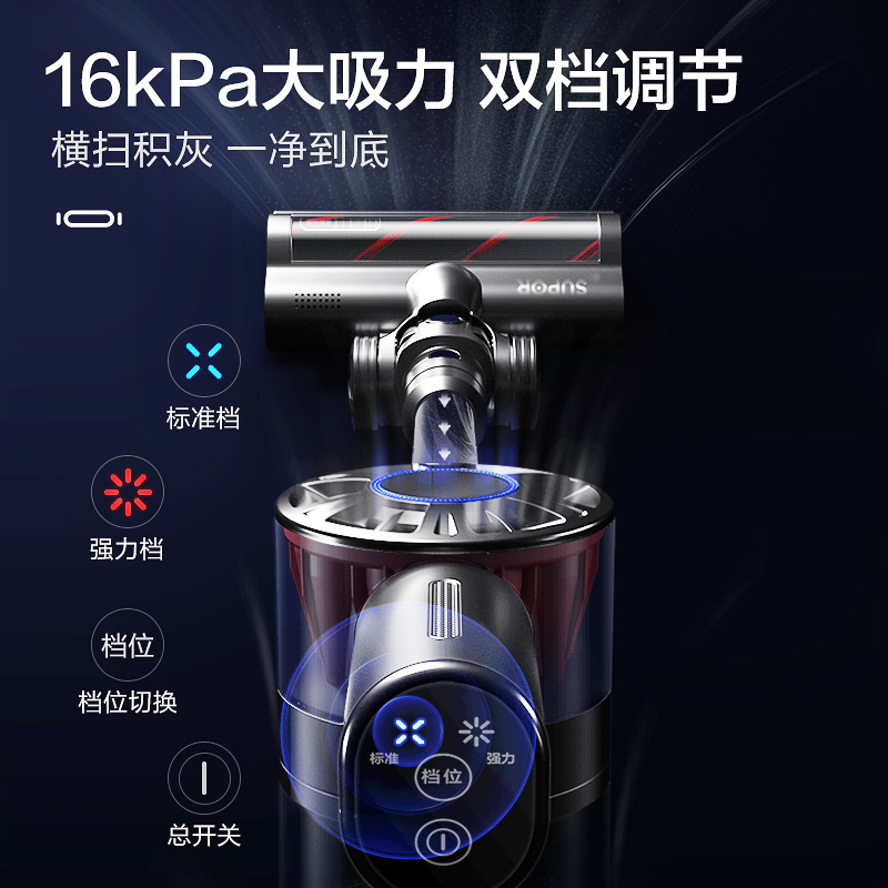 苏泊尔生活电器旗舰店苏泊尔吸尘器家用手持无线大吸力强力除螨吸尘洗地机吸拖地一体机2