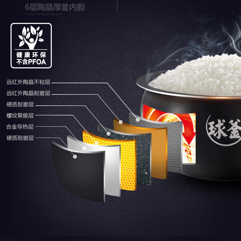 苏泊尔球釜4l智能家用多功能电饭煲 苏泊尔生活电器电饭煲