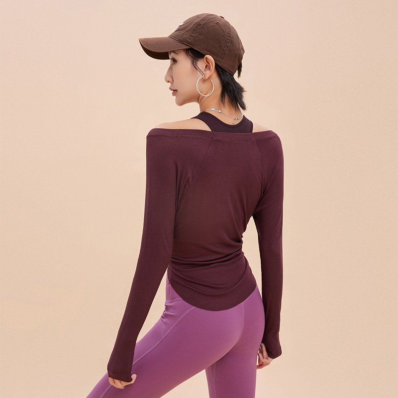 annerun女士长袖t恤2025新款时尚洋气宽松瑜伽服上衣打底衫秋冬季,淘宝优惠券,粉丝福利购,淘宝优惠卷