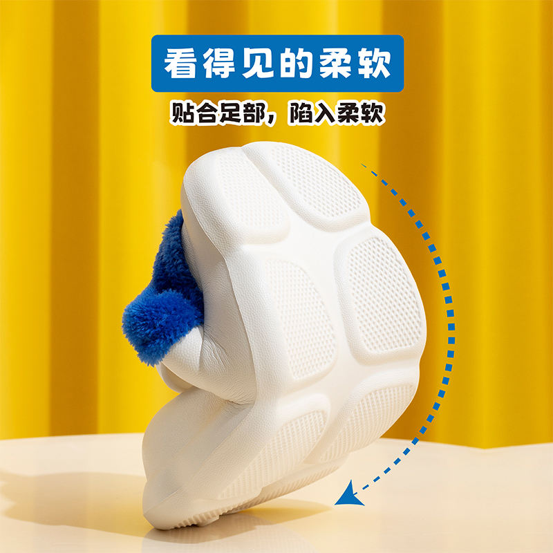 海底小纵队防水秋冬儿童拖鞋男孩防滑室内外穿加绒保暖女童棉拖鞋