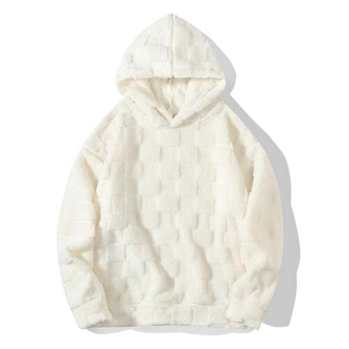Two-piece Set Men's Thermal Lined Letter Embroidery Hoodie & - 图2