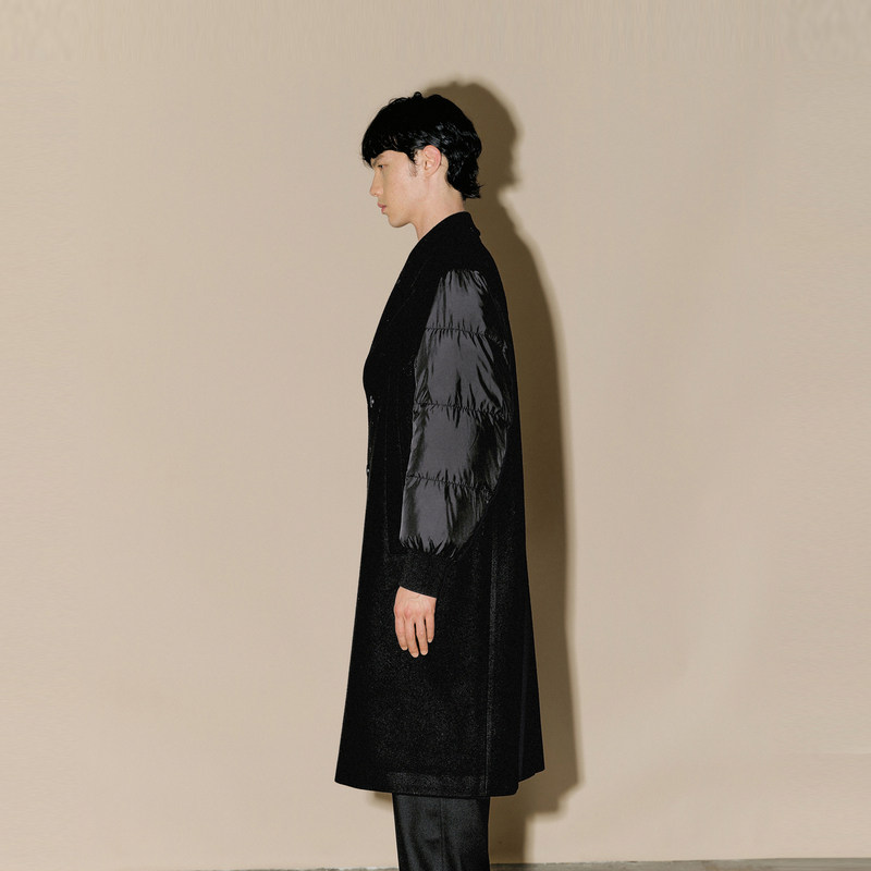 速写男装2024冬大衣男款Neil Barrett联名休闲长款毛呢外套大衣,淘宝优惠券,粉丝福利购,淘宝优惠卷
