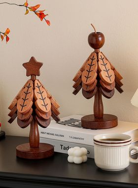 一棵树隔热垫圣诞树防烫垫耐高温折叠杯垫碗垫餐桌实用装饰品摆件