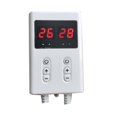 Home double temperature display adjustable mute number of display thermostat switch heating plate electro-thermal film electric heating Kang 1