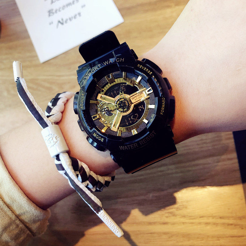 潮牌男非机械女中学生ins风电子表 雅述国产腕表