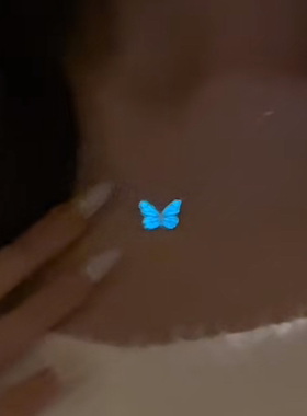 蝴蝶流苏项链女短款锁骨链颈链