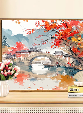 丙烯DIY数字油画手绘装饰画画画
