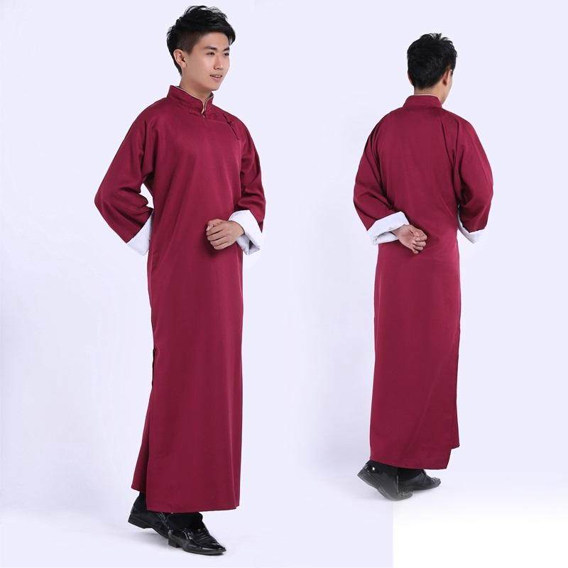 相声大褂男女德云华服演出长衫长袍 酷古菲民族服装